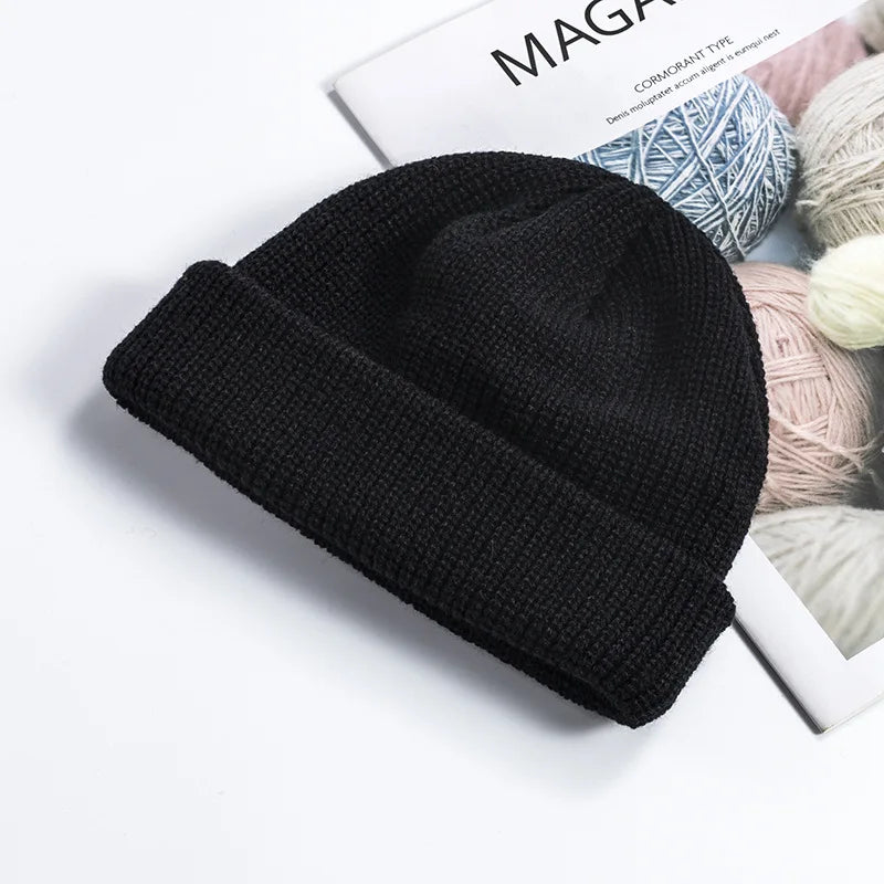 Unisex classic ribbed cuffed beanie