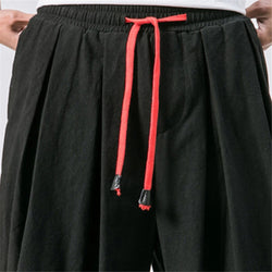 Men’s Loose Fit Linen Harem Pants – Oversized Lightweight Comfort - 3KDyn