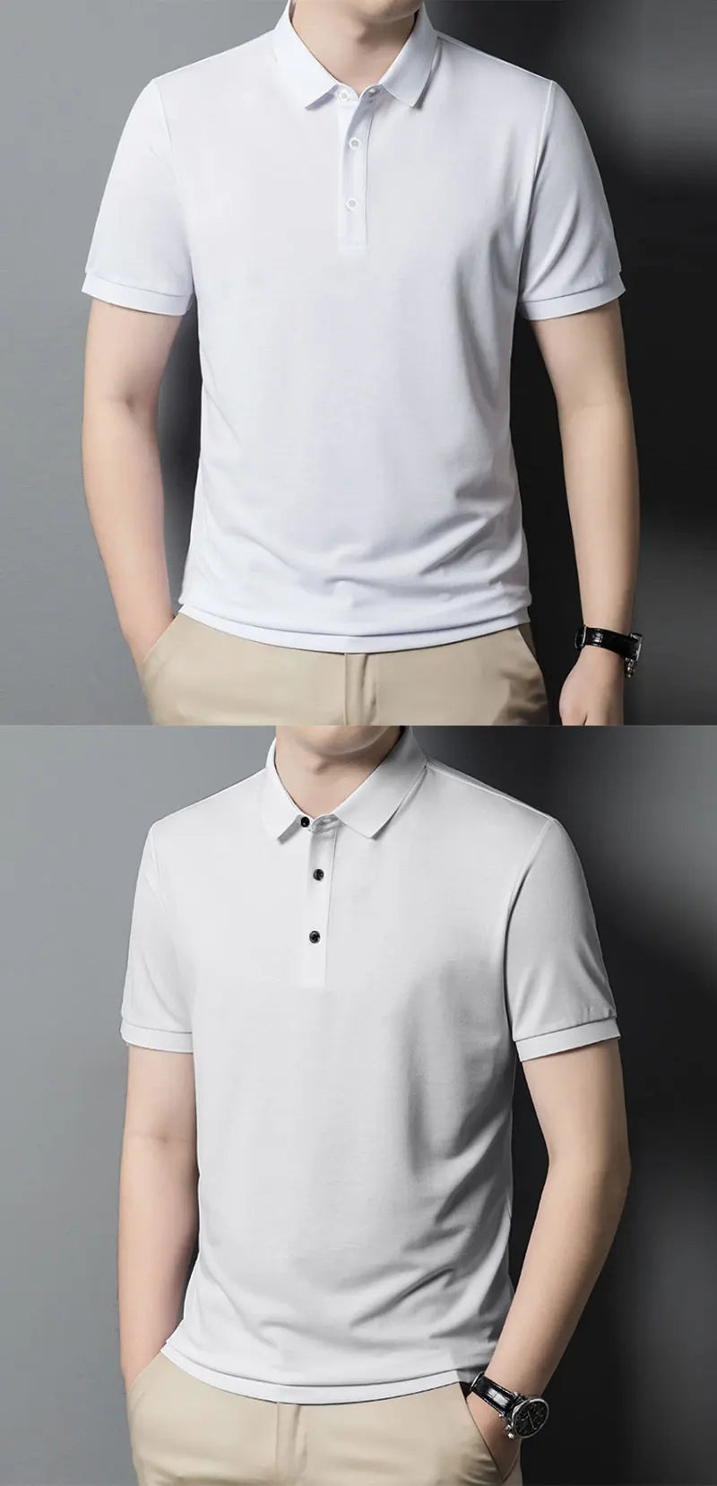 Men's Ice Silk Polo Shirt – Quick-Dry, Casual Summer Top - 3KDyn