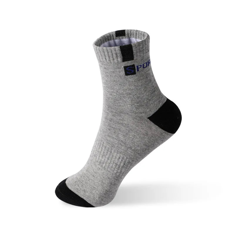 5/10 Pairs Men’s Bamboo Fiber Sports Socks – Breathable Cotton Crew Socks - 3KDyn