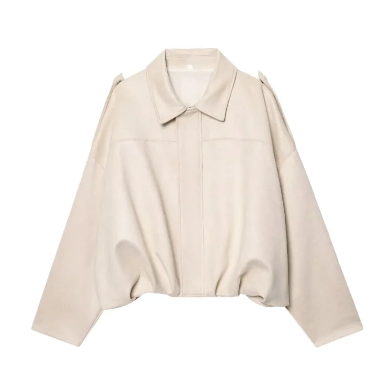 Beige jacket on a white background