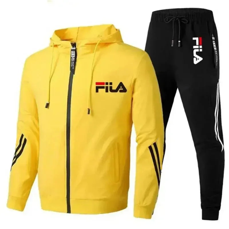 Men’s Zip-Up Tracksuit Set – Jacket & Joggers