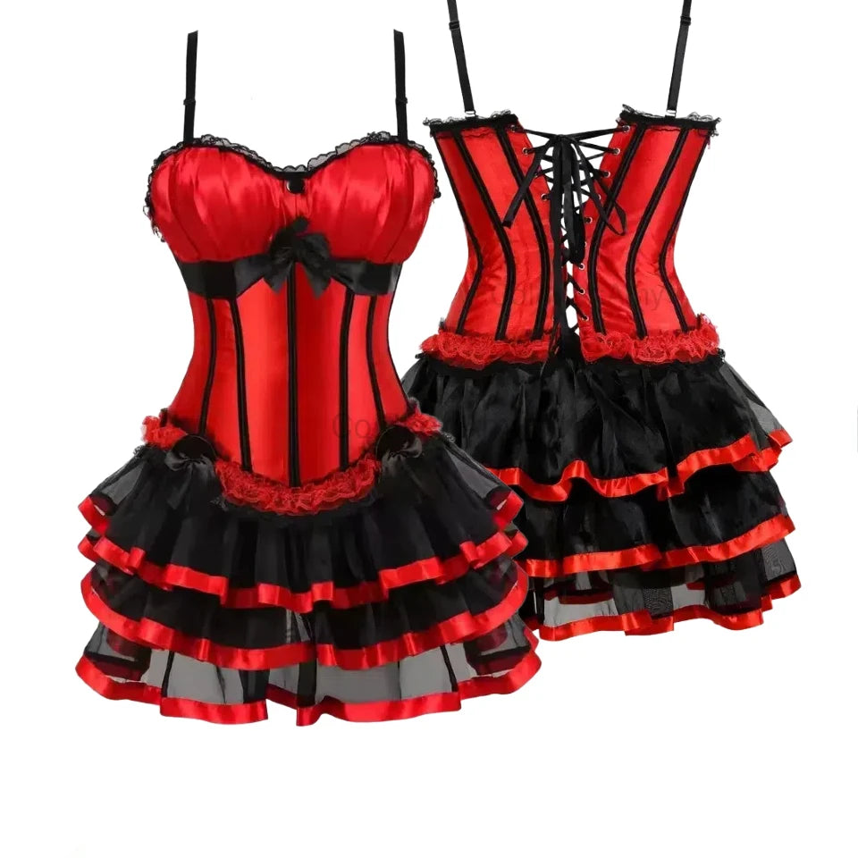 Women’s Victorian gothic corset and skirt Halloween costume