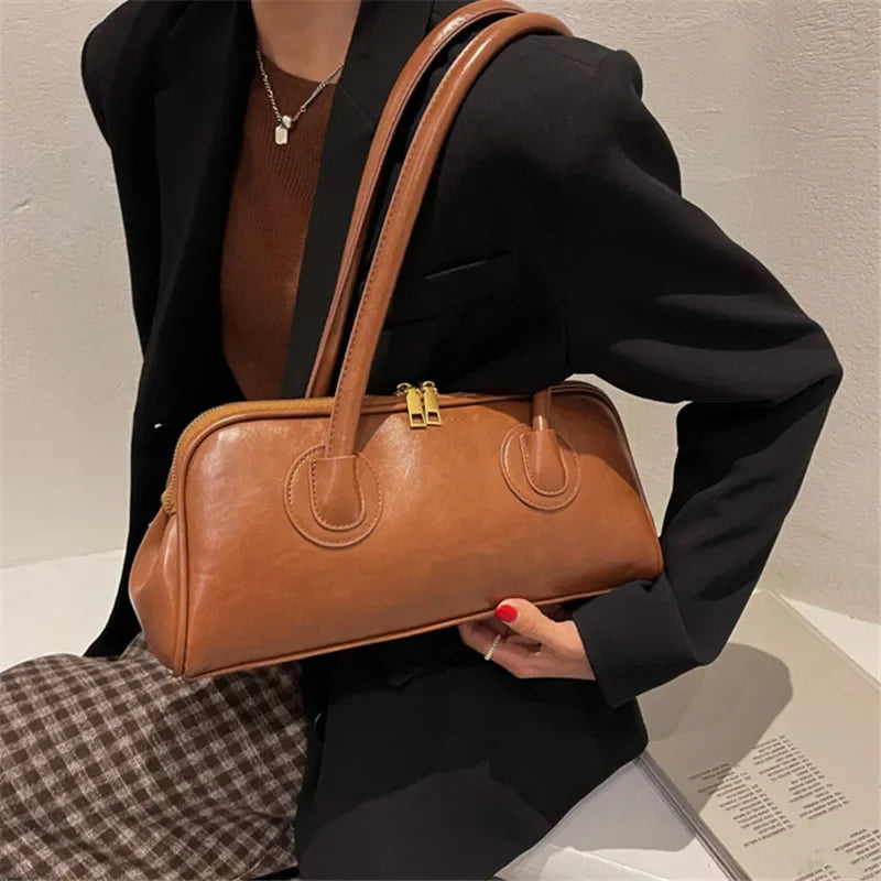 Women’s vintage PU shoulder bag