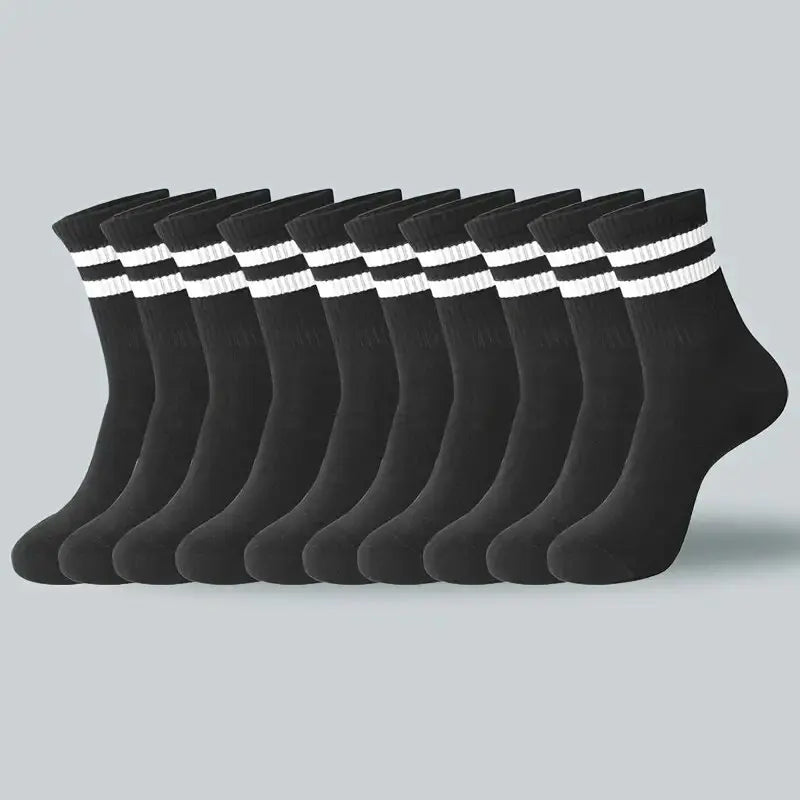 Men's Crew Socks (6–20 Pairs) – Breathable Sport - 3KDyn