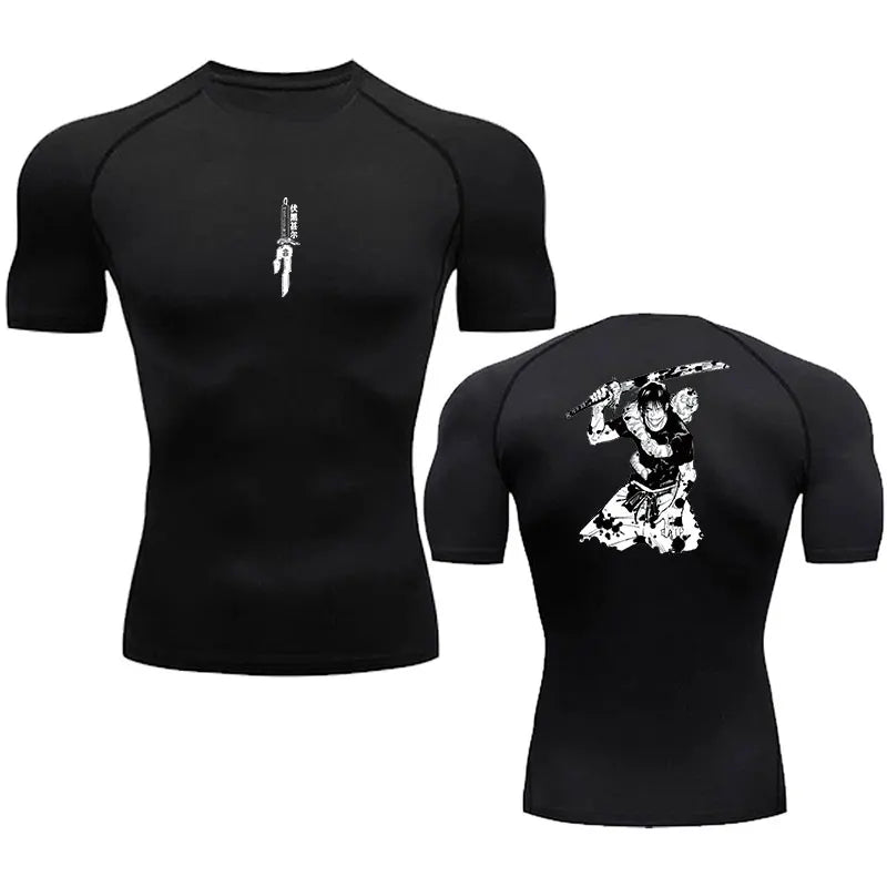 Men's Compression T-Shirt – Breathable, Quick Dry, Printed Sportswear Top - 3KDyn