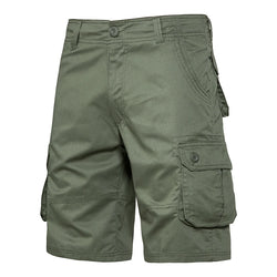 Men's Shorts Loose Large Size Multi-Pocket Overalls Summer Cotton Comfortable Nickel Pants Outdoor Casual Sports Beach Pants - 3KDyn