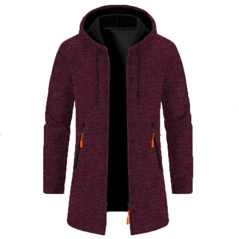 Men’s Outdoor Fleece-Lined Zipper Hoodie – Warm, Casual, and Stylish Winter Sweatshirt - 3KDyn