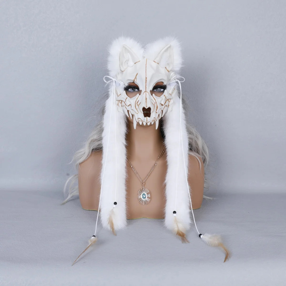 Werewolf skull masquerade costume accessory in multiple colors