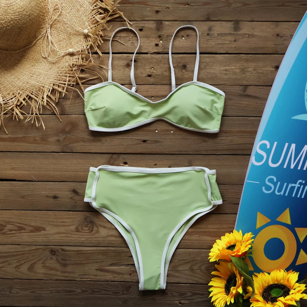 High Waist Push-Up Bikini Set – Sexy Brazilian-Style Swimsuit for Women - 3KDyn