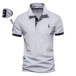 AIOPESON Embroidery 35% Cotton Polo Shirts for Men Casual Solid Color Slim Fit Mens Polos New Summer Fashion Brand Men Clothing - 3KDyn