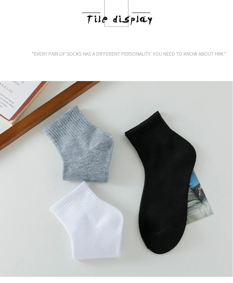 Unisex Mid-Crew Business Socks – 5 or 8 Pairs, Soft & Breathable - 3KDyn
