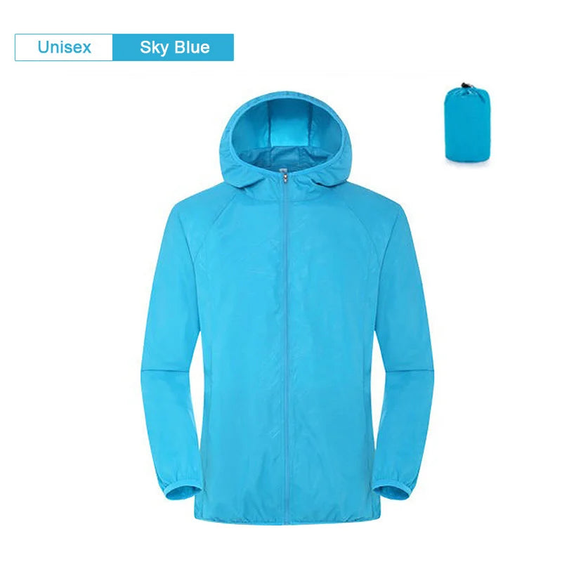 Camping Waterproof Windbreaker Rain Jacket – Unisex Lightweight Outdoor Coat - 3KDyn