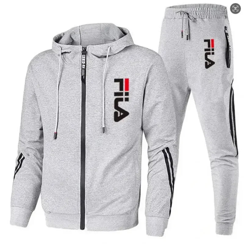 Men’s Zip-Up Tracksuit Set – Jacket & Joggers
