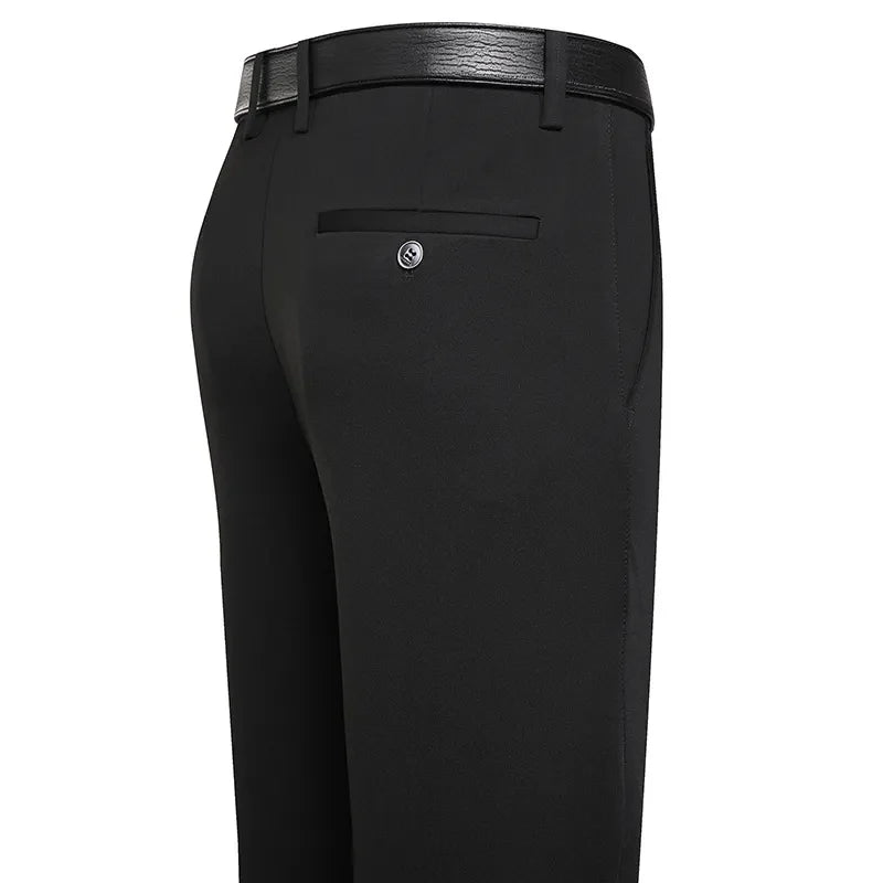 Men's Business Casual Pants – Lightweight, Slim Fit, Classic Straight Trousers - 3KDyn