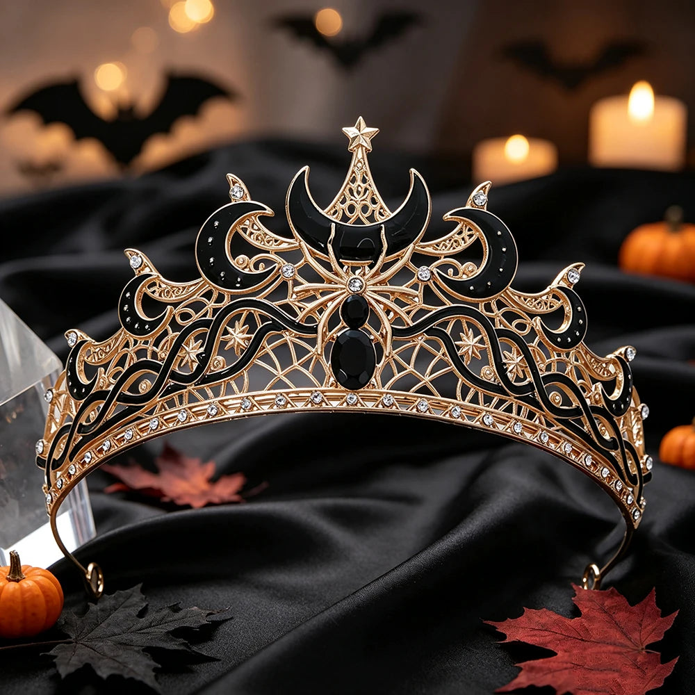 Gothic moon and star witch tiara – product detail 9