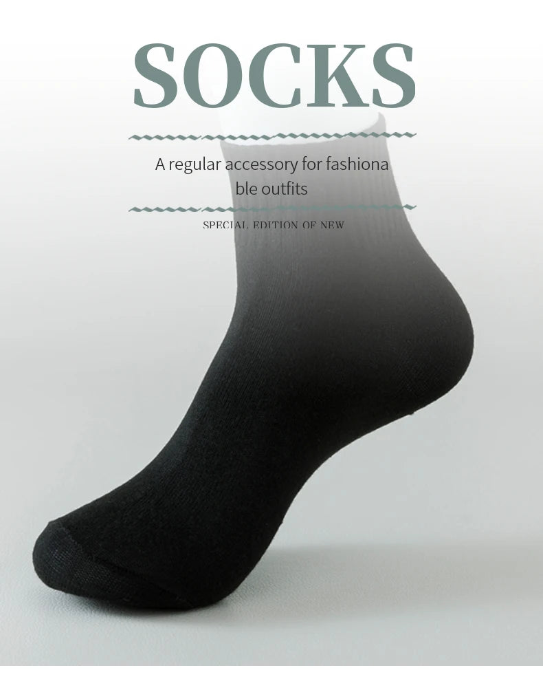 Unisex Mid-Crew Business Socks – 5 or 8 Pairs, Soft & Breathable - 3KDyn