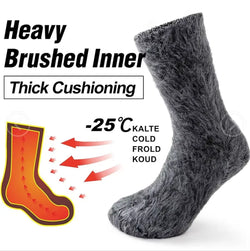 2-Pack Thermal Crew Socks (Unisex) – Fleece-Lined Winter Socks for Hiking & Skiing - 3KDyn