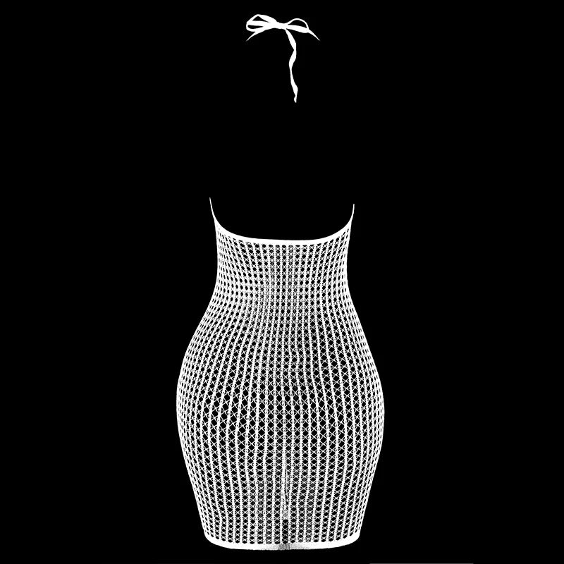1PC Women Sexy Fishnet Cover Up Without Bikini Hollow Out See Through Bodycon Dress Beachwear Summer Women's Swimwear DS140 - 3KDyn