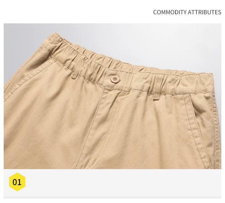 Men's Loose Tactical Cotton Cargo Pants – Relaxed Fit with Pockets - 3KDyn