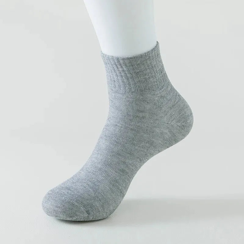 Unisex Mid-Crew Business Socks – 5 or 8 Pairs, Soft & Breathable - 3KDyn