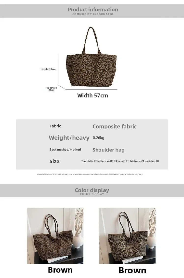 Women’s leopard print bucket shoulder bag
