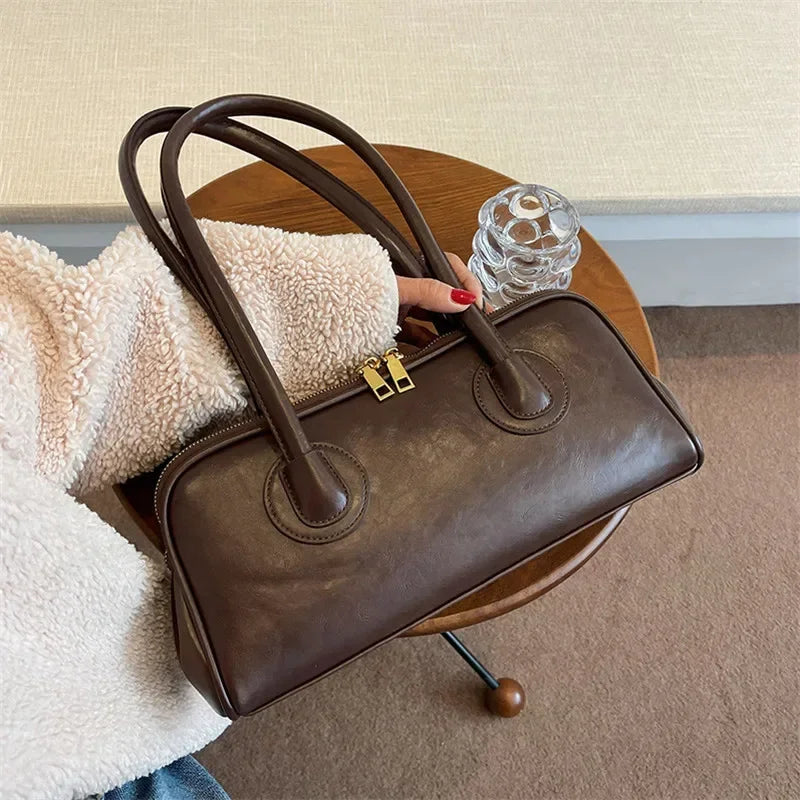 Women’s vintage PU shoulder bag