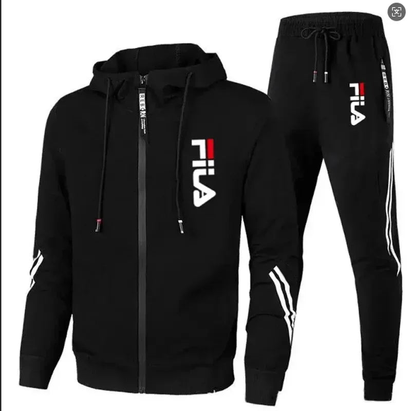 Men’s Zip-Up Tracksuit Set – Jacket & Joggers
