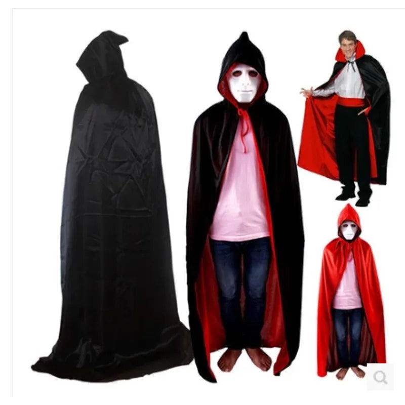 Unisex black and red reversible vampire cape – product detail 2