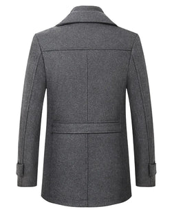 Men’s wool‑blend winter coat — color variations and detail close‑ups | 3KDyn
