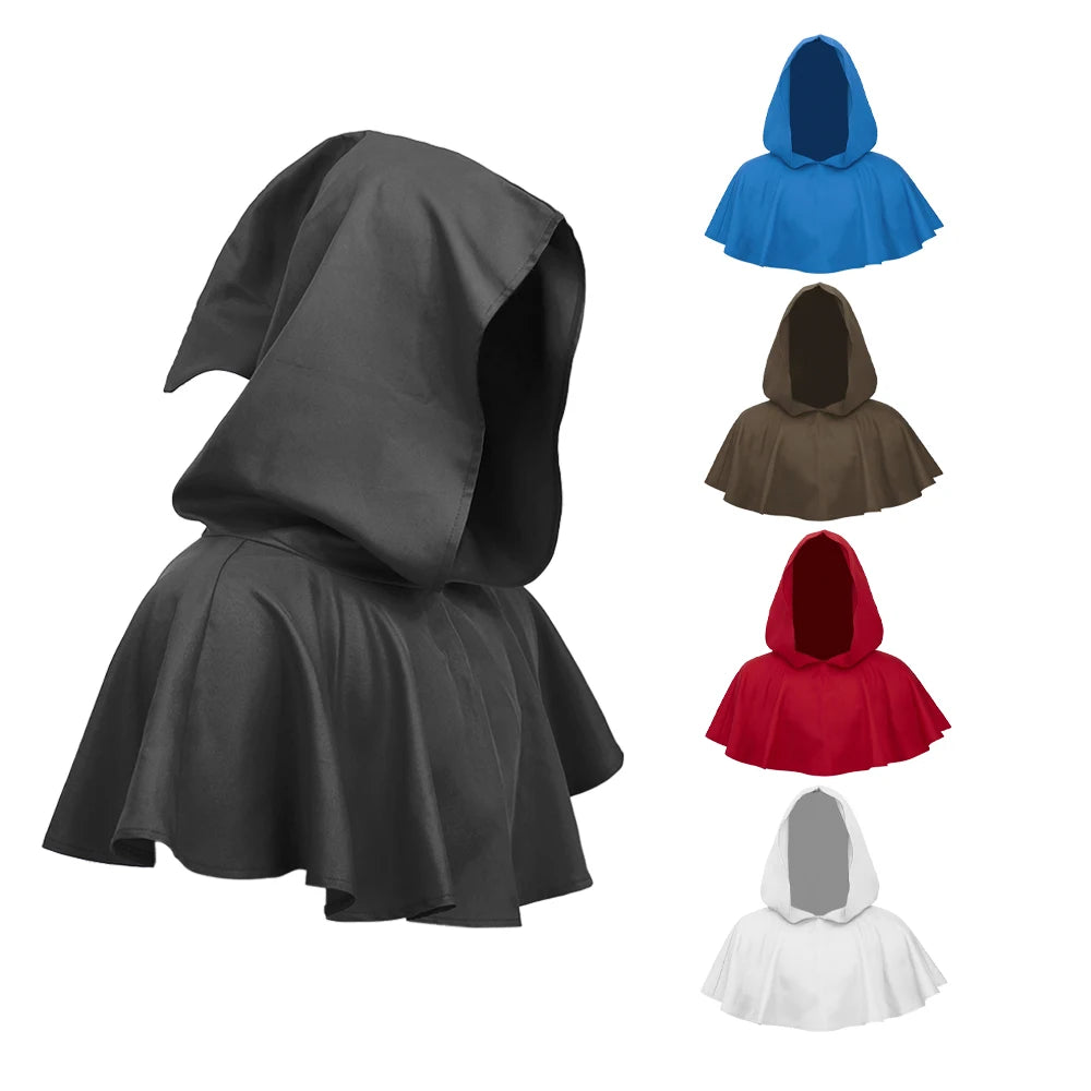 Unisex medieval hooded cloak Halloween costume in multiple colors