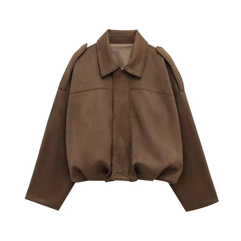 Brown jacket on a white background
