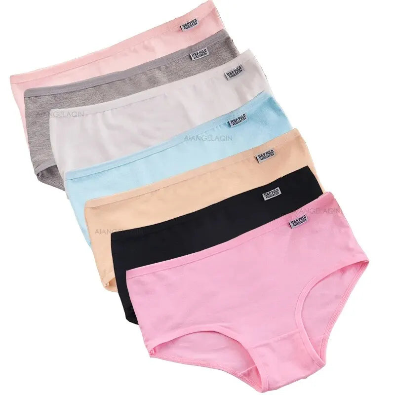 Women’s Cotton Panties 7‑Pack – Breathable Mid‑Rise Briefs - 3KDyn