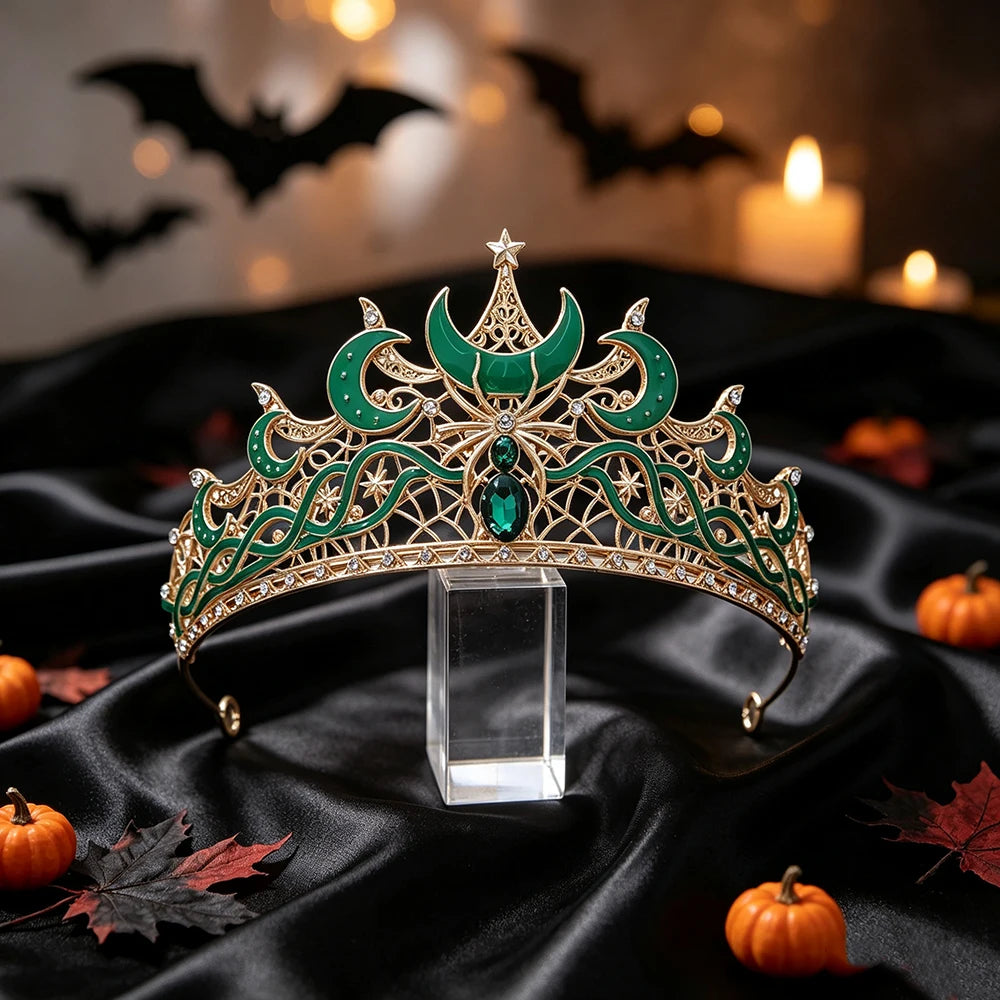 Gothic moon and star witch tiara – product detail 20