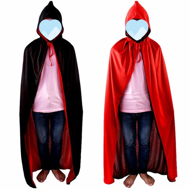 Unisex black and red reversible vampire cape – product detail 11