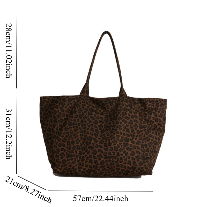 Women’s leopard print bucket shoulder bag