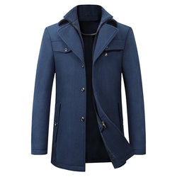 Blue coat on a white background