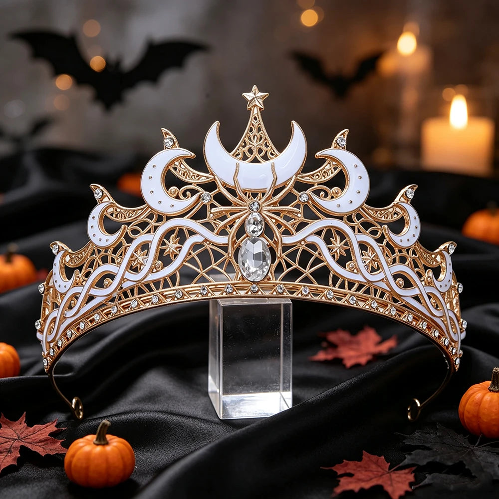 Gothic moon and star witch tiara – product detail 11
