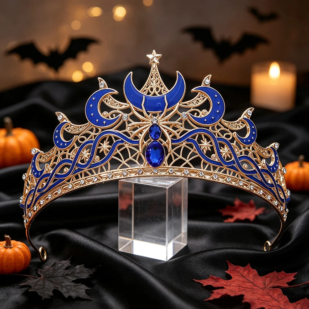 Gothic moon and star witch tiara – product detail 17