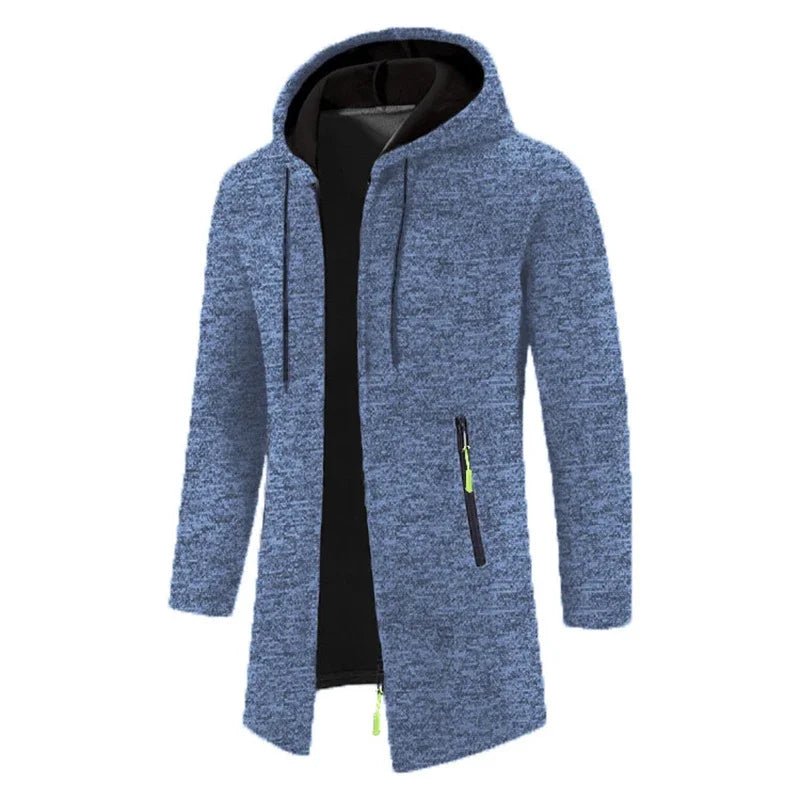 Men’s Outdoor Fleece-Lined Zipper Hoodie – Warm, Casual, and Stylish Winter Sweatshirt - 3KDyn