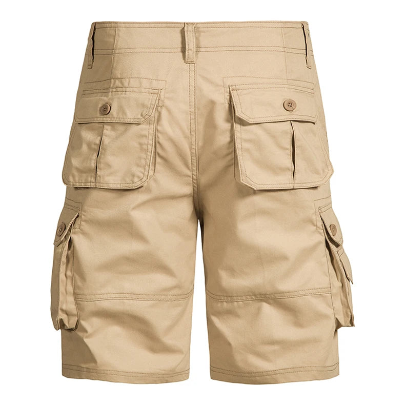 Men's Loose Fit Cargo Shorts with Pockets – Summer Cotton Outdoor Comfort - 3KDyn