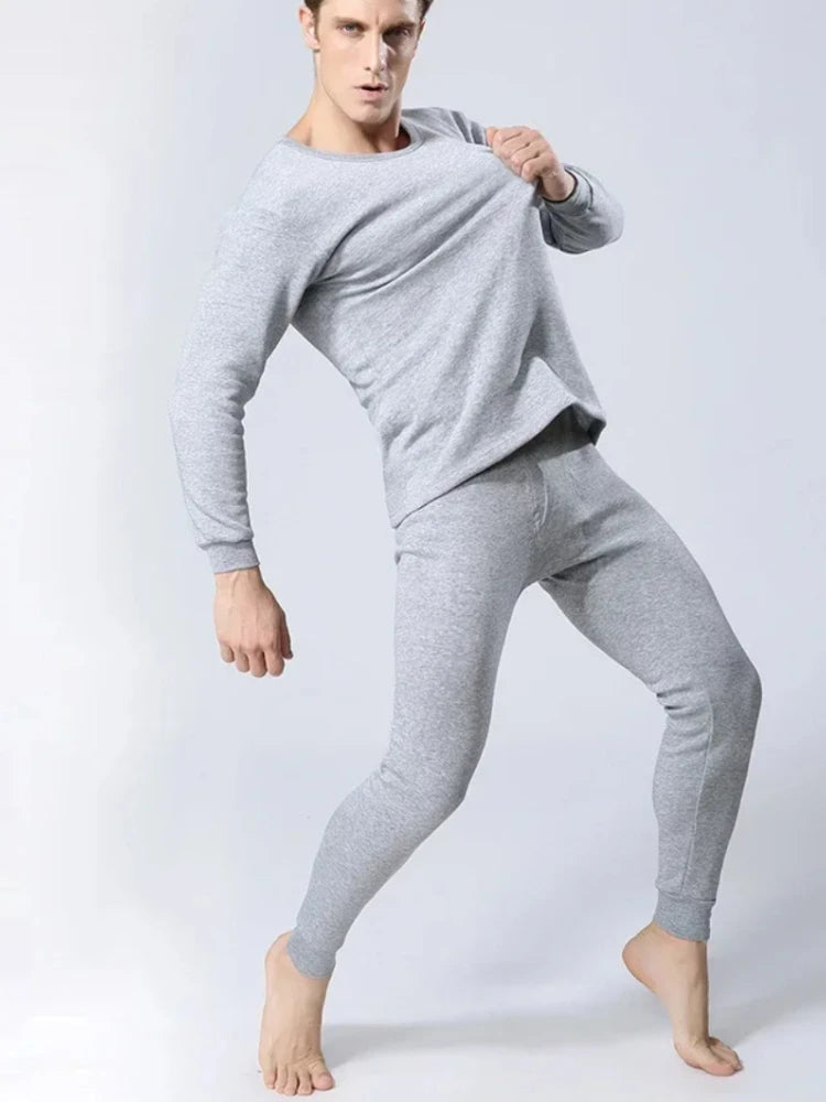 Winter Thermal Underwear Long Johns Men's Keep Warm Tops + Pants Set Thick Clothes Comfortable Thermo Underwear Sets - 3KDyn
