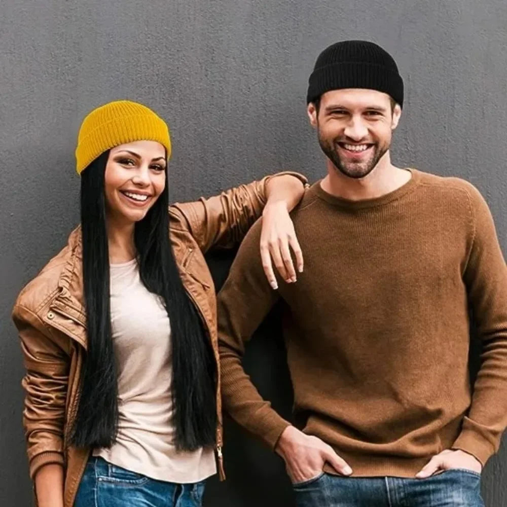 Unisex classic ribbed cuffed beanie