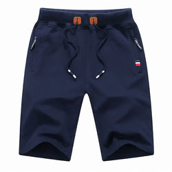 Men Casual Shorts New Summer Male Fashion Casual Short Men's Solid Color Fitness Breathable Shorts Men Drawstring Shorts - 3KDyn