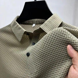 M-4XL Summer New Men's Short Sleeve T-shirt Cool and Breathable POLO Shirt Business Casual Sweat-absorbing Top - 3KDyn
