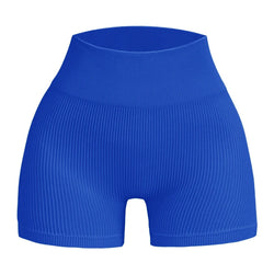 Seamless Gym Sexy Shorts Woman Summer Sport Fitness Shorts Thread Striped Skinny Activewear Running Compression Shorts - 3KDyn