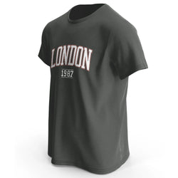 Men's London 1987 Vintage T-Shirt – 100% Cotton Sport Print Tee for Men & Women - 3KDyn