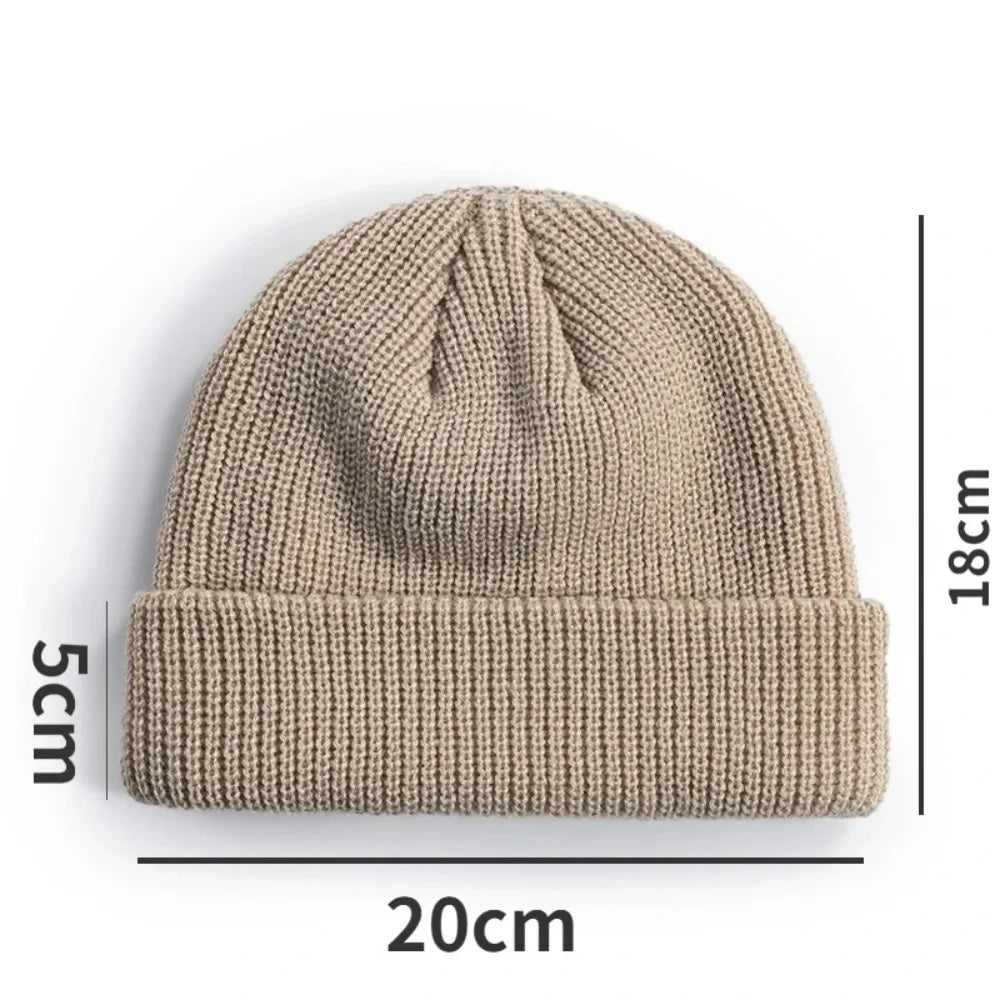 Unisex classic ribbed cuffed beanie