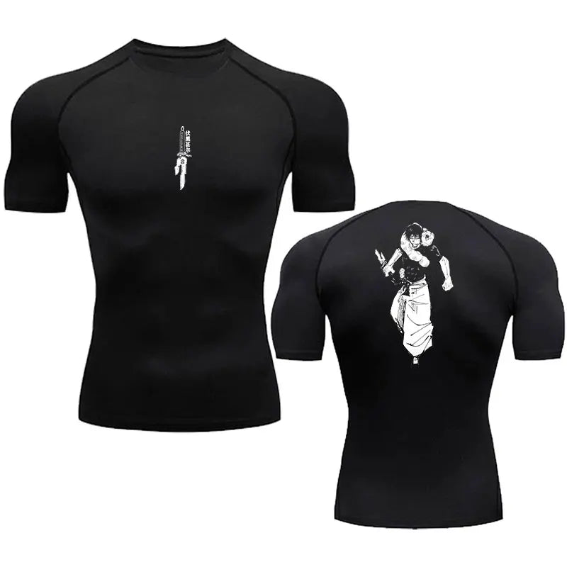 Men's Compression T-Shirt – Breathable, Quick Dry, Printed Sportswear Top - 3KDyn