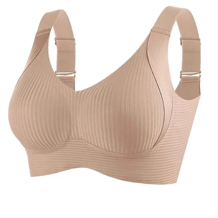 Women's Ribbed Push Up Adjustable Wireless Bra - 3KDyn